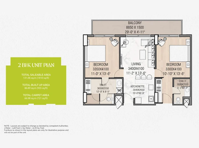 High Life 1 · 2 BHK Floor Plan
